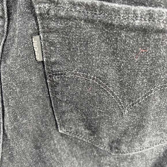 Levis Jeans Womens 25 Black Denim Frayed Hem High Rise Skinny Floral‎ Bohemian - Picture 11 of 15